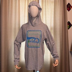 Vintage Brand Womens Medium Seattle Seahawks Gray Long Sleeve LightWeight